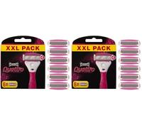 Wilkinson Sword Intuition Quattro Smooth Shave Women’s Razor Blades, Hair Removal, Touch of Aloe Vera, Shavers for Routine Grooming, 6 Refill Pack (Pack of 2)