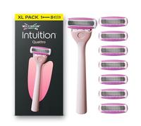 Wilkinson Sword Intuition Quattro Women’s Razor, 8 Refills, XL Pack