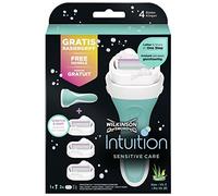 Wilkinson Sword Intuition Sensitive 4-Blade Razor for Men, Sensitive Care, Box (3 razors)
