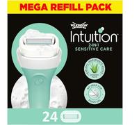 Wilkinson Sword - Intuition Sensitive Care For Women | No Shave Gel Needed | Pack of 24 Razor Blade Refills