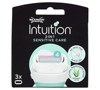 WILKINSON SWORD - Intuition Sensitive Care For Women | No Shave Gel Needed | Pack of 3 Razor Blade Refills