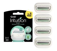 WILKINSON SWORD Intuition Sensitive Care Women's Blade Refills Pack of 3 plus 1 Free Enriched with Aloe Vera & Vitamin E