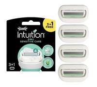 WILKINSON SWORD Intuition Sensitive Care Women's Blade Refills Pack of 3 plus 1 Free Enriched with Aloe Vera & Vitamin E