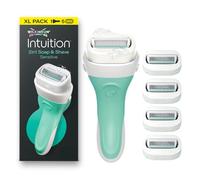 Wilkinson Sword Intuition Soap & Shave Sensitive Women's Razor, 5 Refills | 2in1, 4 Blade Sensitive Skin Razors for Women, Built-In Vegan Soap, Aloe Vera, Just Add Water, No Shave Gel Needed, XL Pack