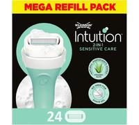 Wilkinson Sword - Intuition Sensitive Care For Women | No Shave Gel Needed | Pack of 24 Razor Blade Refills