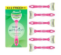 Wilkinson Sword myIntuition Xtreme 3 Comfort Sensitive Women's Disposable Razors, 4 Pack of Sensitive Skin Razors for Women Plus 2 Bonus Razors