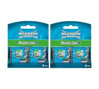 Wilkinson Sword Protector 3 - Pack of 16 Refills of 3 Razor Blades for Men, Conditioning Band with Aloe Vera