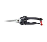 Wilkinson Sword Pruning Snip Straight P-1111154W - Long-Nose Precision Pruning Snip with SK5 Japanese Steel, Cast Aluminium Body & Soft Grips