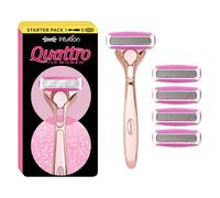 WILKINSON SWORD - Quattro For Women | Premium Metal Rose Gold | Razor Handle + 4 Blade Refills
