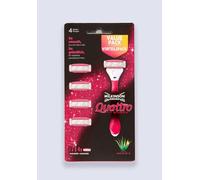 Wilkinson Sword Quattro For Women Razor + 3X Blades Starter Pack In Black Black One Size