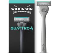 Wilkinson Sword Quattro Men’s Razor Handle, 1 Blade Refill