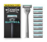 Wilkinson Sword Quattro Razors for Men, Value Pack, Diamond Coated 4