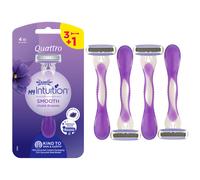 Wilkinson Sword Quattro Smooth Violet Bloom Disposable Razor 3+1