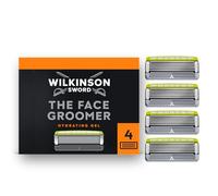 Wilkinson Sword The Face Groomer Men's Shaver Razor and Beard Trimmer Blades, 2-in-1 Dual-Sided Tool, 4 Razor Refills