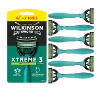 Wilkinson Sword Xtreme 3 For Men Sensitive Comfort Disposable Razors x 4 + 2 Free
