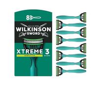 Wilkinson Sword Xtreme 3 Sensitive Men's Disposable Razors, Great Addition to Wash Bags for Men's Grooming, Great Shavers for Routine Shaving, 8 Pack