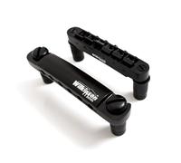 Wilkinson Tune-O-Matic Bridge & Tailpiece Set Black for Gibson LP SG Electric Guitar, ABR-1 Replacement Parts, Adjustable Guitar Bridge Tailpiece Upgrade