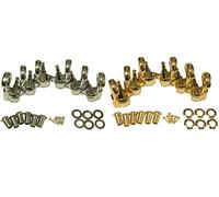 Wilkinson Tuners/Machine Heads Gold WJ01 (EZ-LOK Post) 3-a-side Flat-sided for Epiphone Les Paul, SG, ES, PRS, Schecter, Ibanez, Acoustic (EZ-LOK Post, Gold)