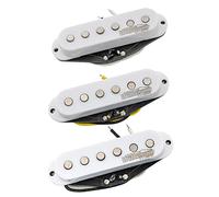Wilkinson Vintage Tone Alnico V Single Coil Pickups Set for Strat Style Guitar, White