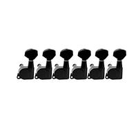 Wilkinson WJN07 Left Handed 6 inline EZ-LOK Guitar Tuners Machine Heads 19:1 Ratio Tuning Pegs Keys for Stratocaster Telecaster Electric Guitar, Black