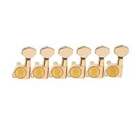 Wilkinson WJN07 Left Handed 6 inline EZ-LOK Guitar Tuners Machine Heads 19:1 Ratio Tuning Pegs Keys for Stratocaster Telecaster Electric Guitar, Gold