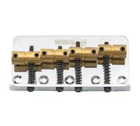 Wilkinson WOB41 57mm(2-1/4 inch) 4-String Bass Bridge Brass Saddles for Precision/Jazz Bass, Chrome