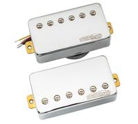 Wilkinson WOCHB Ceramic PAF Style Humbucker Pickups Set for Les Paul SG Style Electric Guitar, Chrome