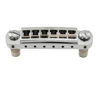 Wilkinson WOGT3 52mm(2-3/64 inch) Pigtail Style Wraparound Bridge for USA Epiphone Les Paul Junior SG Style Electric Guitar, Chrome