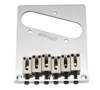Wilkinson WOT03 52.5mm(2-1/16 inch) Telecaster Bridge Modern 6-Saddles for American Standard Tele TL Style Electric Guitar, Chrome