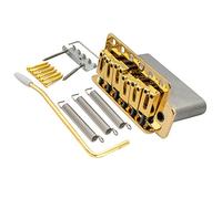 Wilkinson WOV02 52.5mm(2-1/16 inch) Tremolo Bridge 6-Screw for American Vintage Narrow Spacing Strat Electric Guitar, Gold