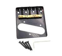 Wilkinson WTB Vintage Telecaster Bridge 3 Compensated Brass Saddles for Fender Tele Style Electric Guitar | Precise Intonation & Sleek Look (Black)
