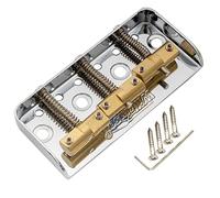 Wilkinson WTBS 54mm Short Guitar Bridge Brass Compensated 3-Saddles Chrome
