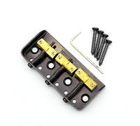 Wilkinson WTBS Vintage Short Tele Bridge 3 Compensated Brass Saddles for Fender American Vintage/Mexican Tele Telecaster Style Electric Guitar (Black)