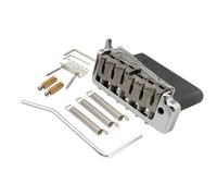 Wilkinson WVP-SB 54mm SUS Stainless Steel Saddles 2-Point Guitar Tremolo Bridge with Full Solid Steel Block for Import Strat and Japan Strat, Chrome