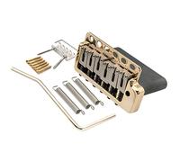 Wilkinson WVP6-SB 54mm 5+1 Hole Full Solid Guitar Tremolo Bridge, Gold | with SUS Stainless Steel Saddles and Steel Block, for Import Strat and Japan Strat