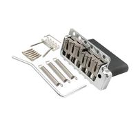 Wilkinson WVPC-SB 54mm Stainless Steel Saddles 6-Hole Guitar Tremolo Bridge with Full Solid Steel Block for Import Strat and Japan Strat, Chrome