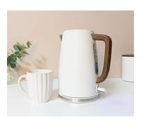 wilko 1.7L Electric Kettle with Acacia Handle, Assorted Colours, Stainless Steel, Water Window for Easy Viewing, Boil Dry Protection, Strix Control and Automatic Cut-Off Function, 220-240V, 1850-2200W