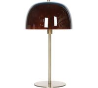 wilko Adeleyn Table Lamp, Domed Shade Design, Gold Base with Brown Shade, Contemporary and Classic Style
