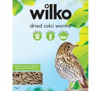 wilko Dried Calci Worms - Garden Winter Feed Wild Bird Food - Use in Feeders, Table or on the Ground - Natural Calcium Source, High in Protein and Fat - 6 Bags of 1KG
