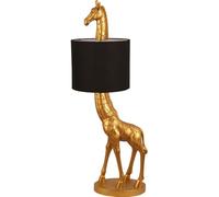 wilko Giraffe Floor Lamp, 107 x 32 x 43cm, Black and Gold, Decorative Standing Light, Living Room, Bedroom & Study, Metal, Contemporary Animal Design, Indoor Use
