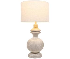 wilko Maren Table Lamp, Beige, 78.4 x 40.5 x 40.5cm, Resin, 10W Max, Edison Screw/ES, Bulb Not Included, Cable Length 1.5m, Modern Design