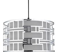 wilko Milana Geometric Shade, Ceiling Light, Silver, 36x36x20cm, Contemporary Style