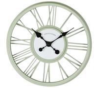 wilko Sage Round 3D Clock with Roman Numerals, 44.5cm