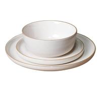 wilko Sesame Speckle 12-Piece Dinner Set, Oatmeal, Stoneware, Speckled Pattern, Glazed Finish