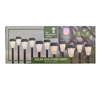 wilko Solar Koa Stake Lights, Warm White, 20 Pack, 31.5cm Height, Outdoor Garden Pathway