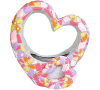wilko Solar Mosaic Heart Planter, Garden, 46cm Height, Multi-Coloured, Magnesia, 8 LED, Outdoor, Solar Powered
