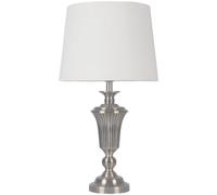 wilko Stripey String Effect Table Light, Silver, 57 x 30.5 x 57cm, Fabric, Metal, 10W Max, Edison Screw/ES, Bulb Not Included, Vintage Design