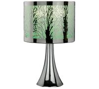 wilko Tree Scene Touch Lamp - Modern Table Lamp, Silver, Decorative Tree Design, Chrome Finish, LED Compatible, 9.5cm Height