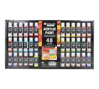 wilko Ultimate Paint Set, 48 x 60ml, Premium Acrylic Paint, Water-Based, Permanent, Smooth Finish, Professional Art Studio Quality, Multi-Purpose Arts and Crafts