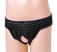 WilkSxyc Inguinal Hernia Support Truss Brace for Single/Double Inguinal or Sports Hernia with Two Removable Compression Pads, Pain Relief(Black,Medium)